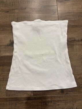 H&M White Ribbed Tube Top